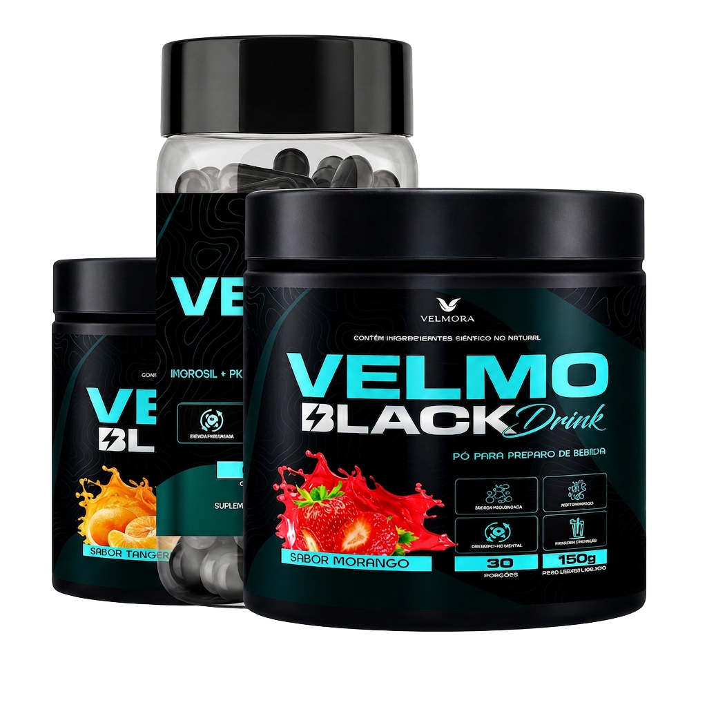 Velmo Black Drink e Cápsulas
